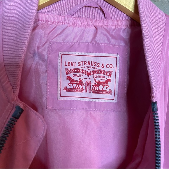LEVI STRAUSS ~ Pink Bomber Nylon Lightweight Jacket - Picture 11 of 11